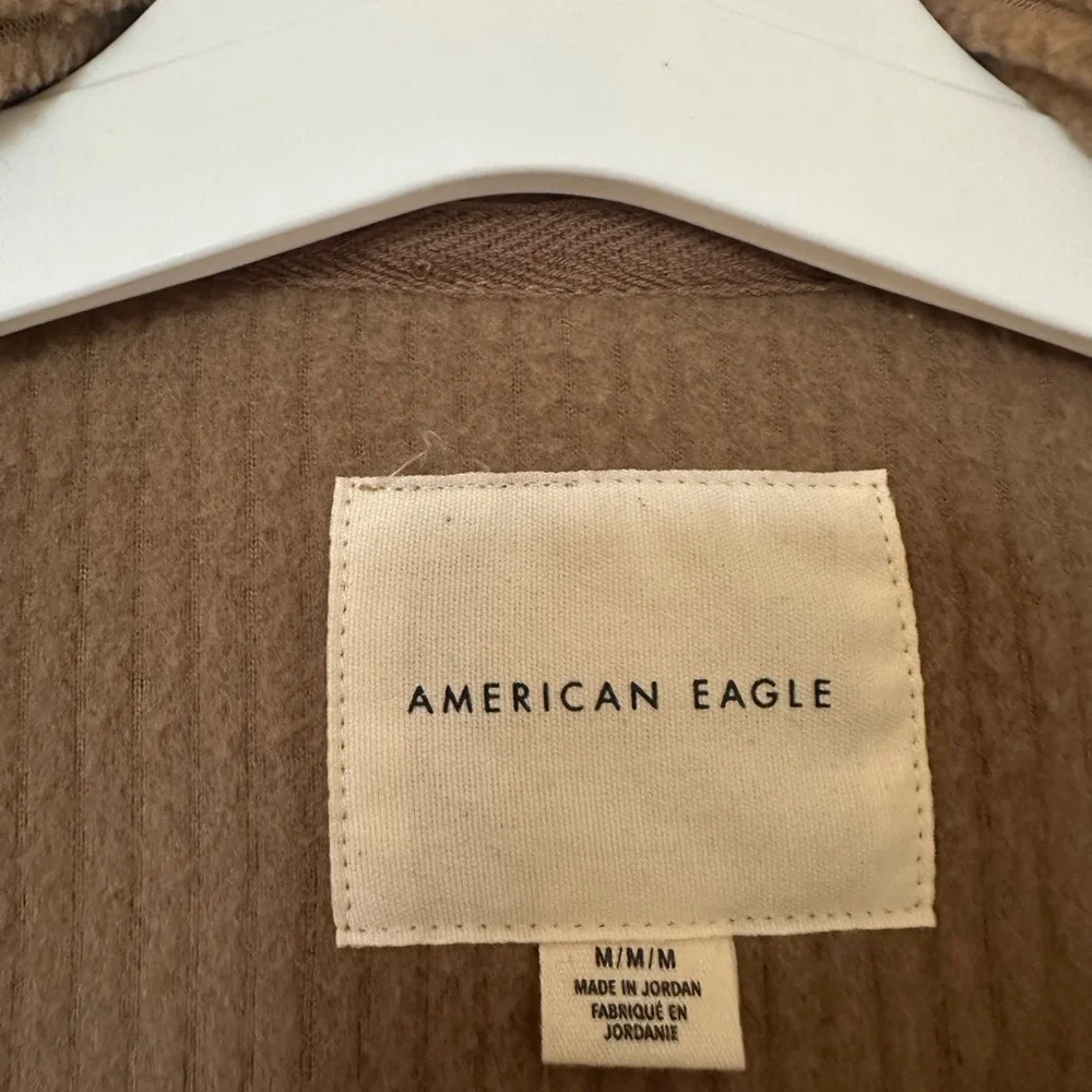 American Eagle Plush Sherpa Jacket in Light Brown - Picture 2 of 2